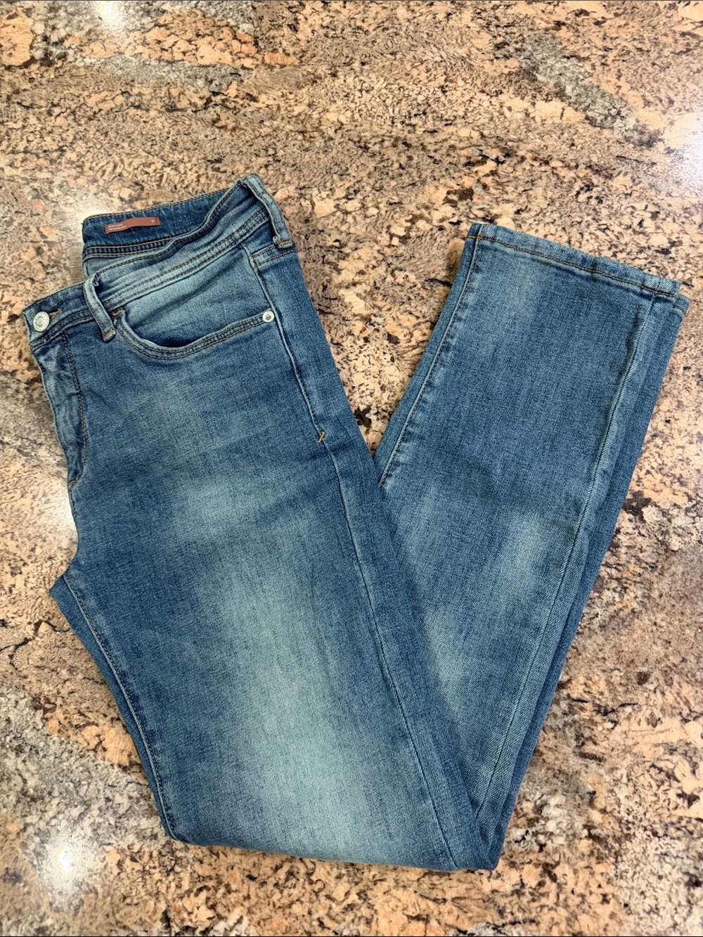 Pilcro Women's Medium Wash Blue Boyfriend Jeans
